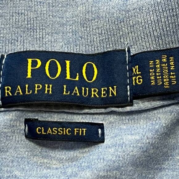 POLO RALPH LAUREN Classic Fit Short Sleeve Polo Shirt in Blue Heather SZ XL - Picture 5 of 8